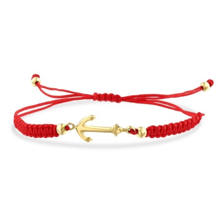 14 Ayar Çapa Tasarım İpli Altın Bileklik