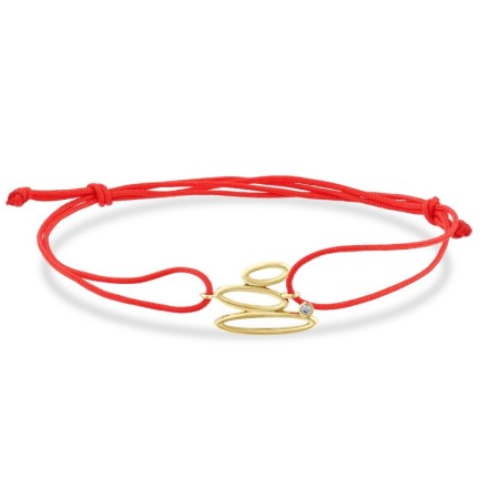 14 Ayar Akış Tasarım Altın İpli Bileklik