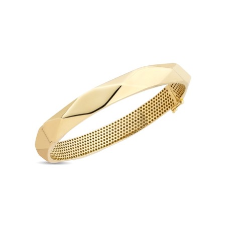 14 Ayar Taşsız Köşeli Kelepçe Altın Bileklik