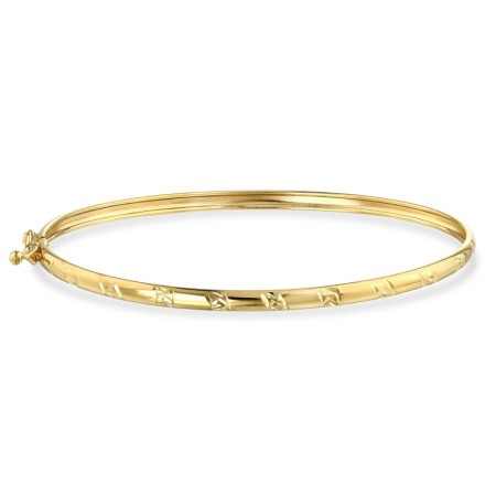 14 Ayar Brillo Tasarım Altın Kelepçe