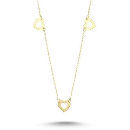 14 Ayar Kalp Figürlü Altın Kolye