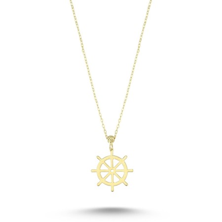 14 Ayar Dümen Figürlü Altın Kolye