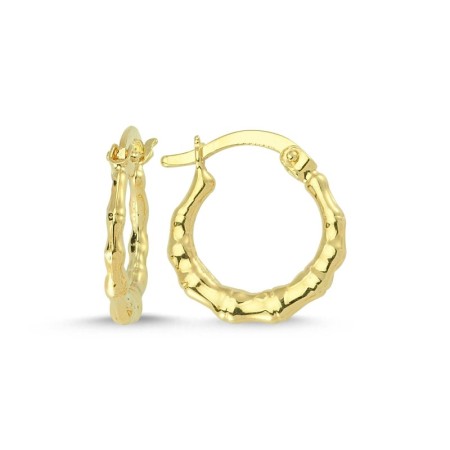 14 Ayar Kalemli Halka Küpe