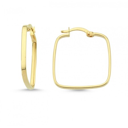 14 Ayar Kare Altın Küpe