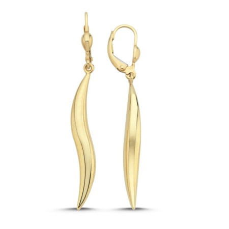 14 Ayar Curled Altın Küpe