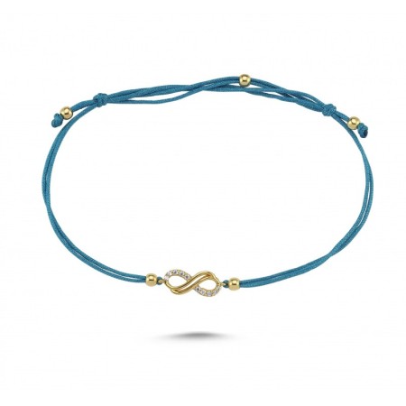 14 Ayar Sonsuzluk İpli Altın Bileklik