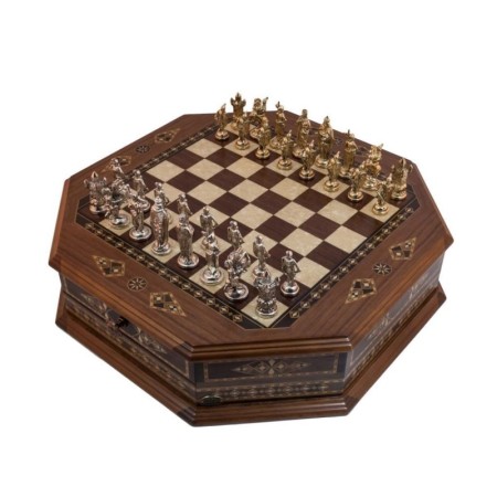 Octagon Byk Ceviz Satranç Seti