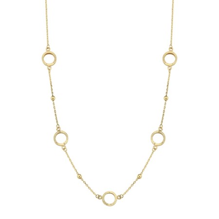 14 Ayar Dorika Halka Tasarım Altın Kolye