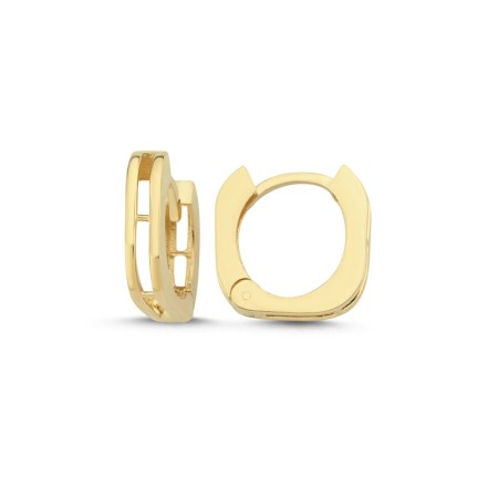 14 Ayar Modern Tasarım Halka Altın Küpe