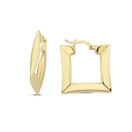 14 Ayar Sarı Altın Küpe