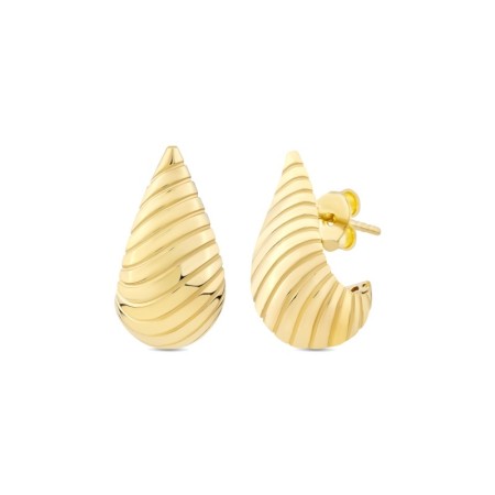 14 Ayar Line Drop Altın Tasarım Küpe