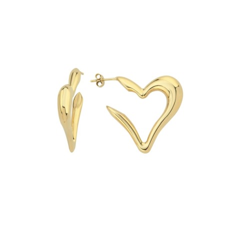 14 Ayar Kalpli Tasarım Altın Küpe