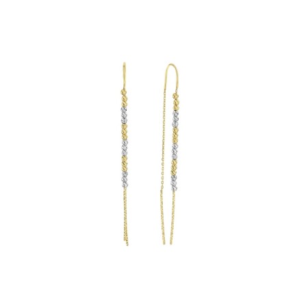 14 Ayar Sallantılı Dorika Tasarım Altın Küpe