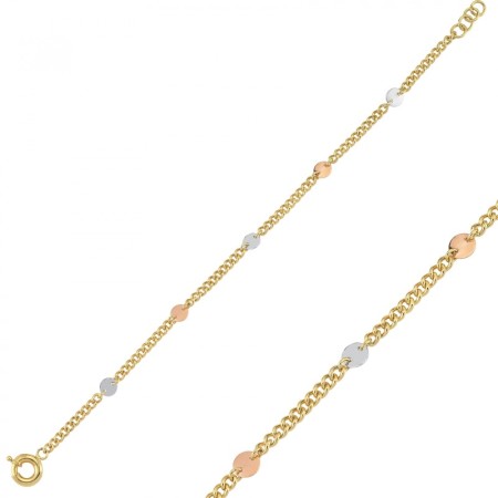 14 Ayar Pullu Altın Bileklik