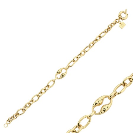 14 Ayar Magnolia Altın Bileklik