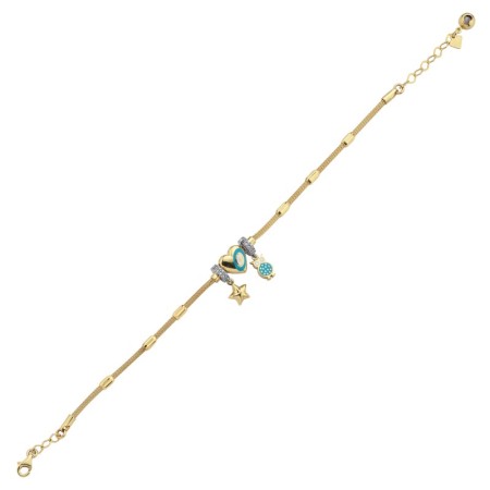 14 Ayar Yıldızlı Baykuş Altın Bileklik