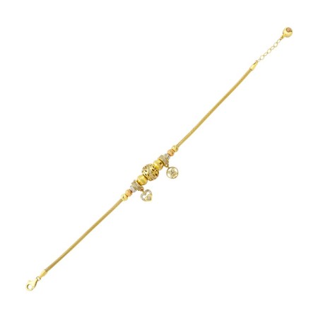 14 Ayar Charm Dorika Tasarım Altın Bileklik