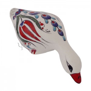 El dekoru seramik kaz figuru