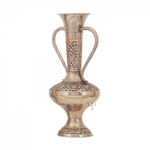 Bakır Nikel Kaplama Endülüs Gagalı Kulplu Bakır Vazo