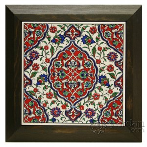 Ahşap çerçeveli El dekoru seramik karo