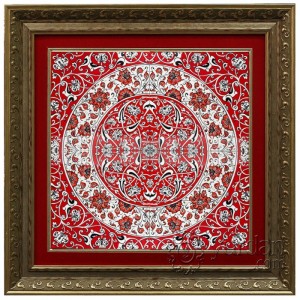 Ahşap çerçeveli El dekoru seramik pano